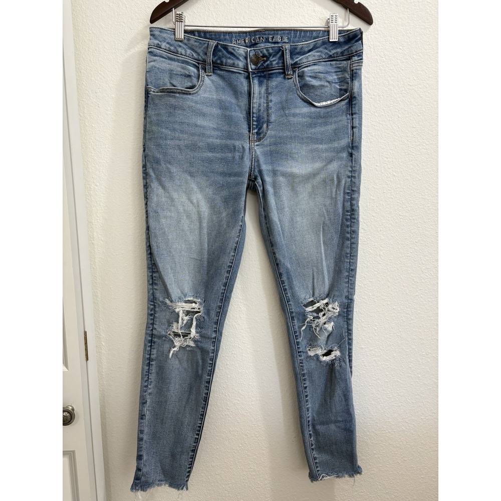 American Eagle Super Stretch Jegging Jeans Size 12‎ Regular Medium Wash Denim